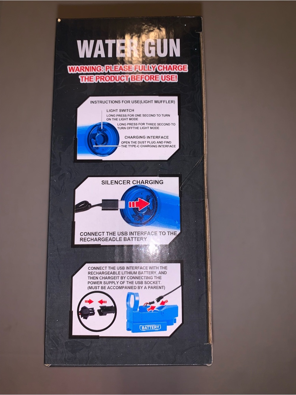 Electric Water Gun - Blue - Picture 4 of 5